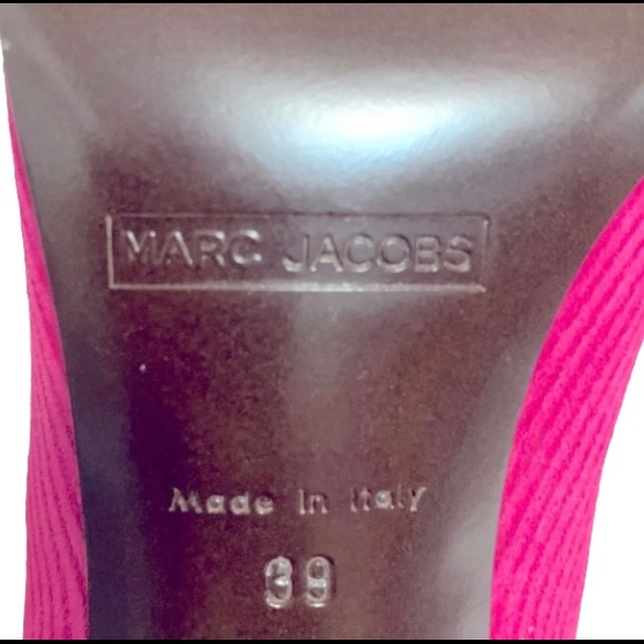 MARC JACOBS Pink Mary Jane Heels Pumps Suede Leather Vintage Madmen Style 8.5 - Picture 8 of 9